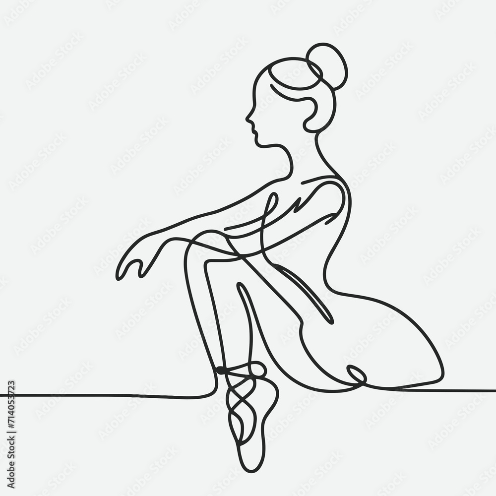 A silhouette of a ballerina in pointe shoes A silhouette of a ballerina in pointe shoes