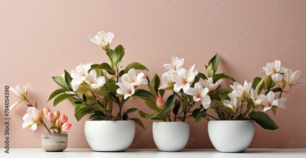 Happy Mother's day concept. Beautiful spring magnolia flowers on Peach background. Banner. Copy space Happy Mother's day concept. Beautiful spring magnolia flowers on Peach background. Banner. Copy space