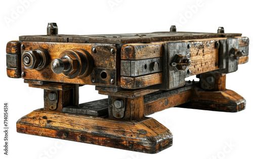 Robust Sturdy Bench Vise on Transparent Background