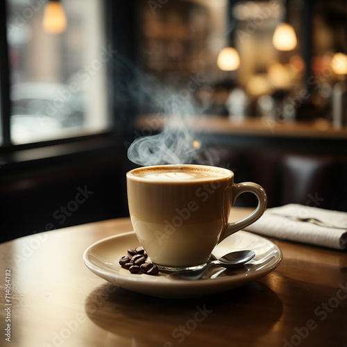 cup of coffee on the table