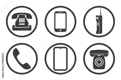 call button phone illustration icon.