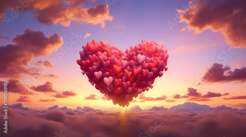 Romantic heart-shaped Valentine s Day background  symbolizing Valentine s Day  wedding  love