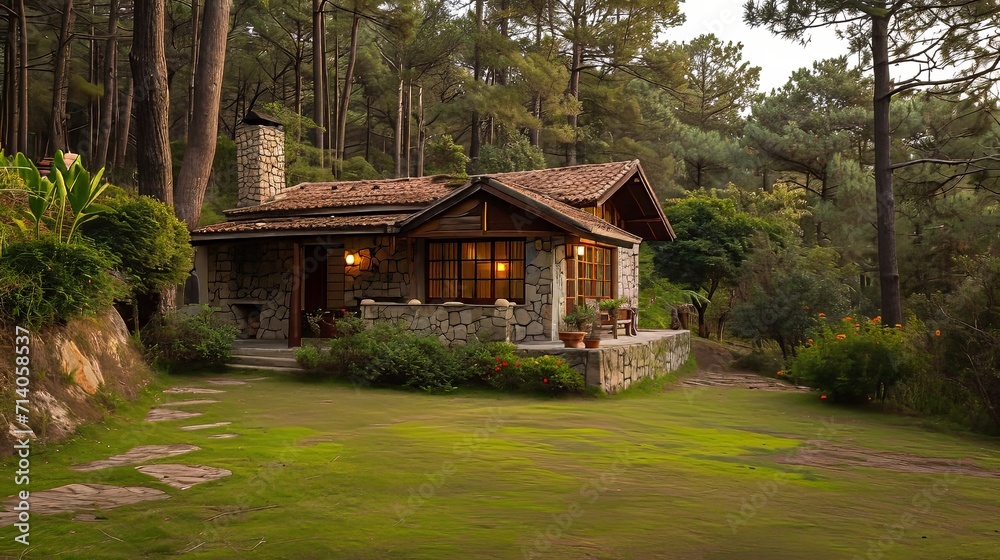 Fototapeta premium Whispering Pines Cottage Design