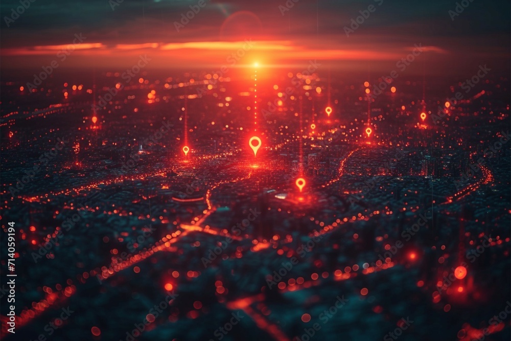 Fototapeta premium Geotargeting success stories told visually Images that showcase effective location based triumphs