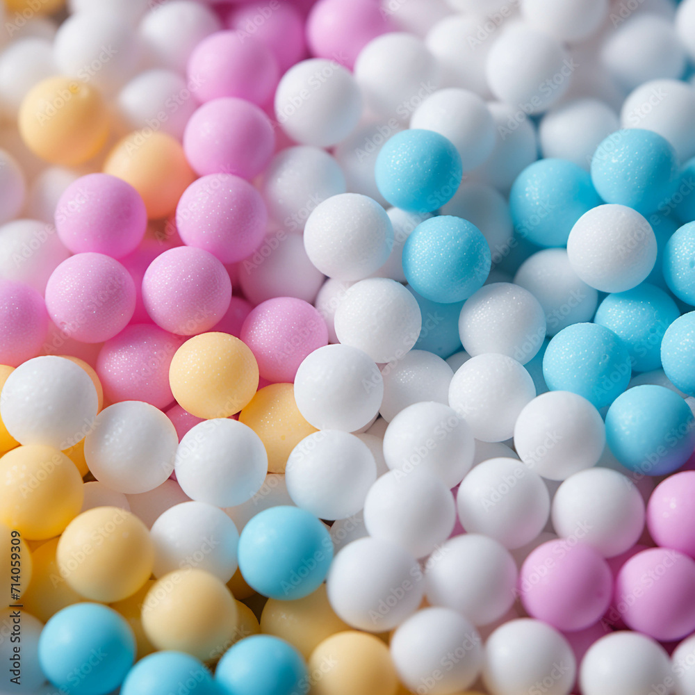 There were piles of colorful beads. There were piles of colorful beads.