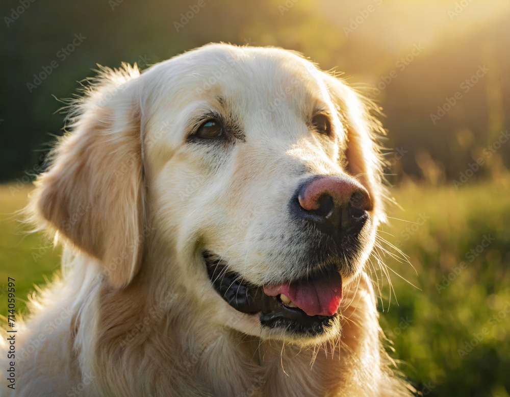 Happy Labrador Retriever Dog Outdoors Happy Labrador Retriever Dog Outdoors