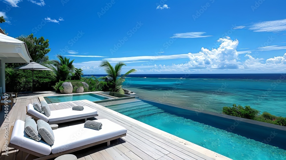 Fototapeta premium Luxury Retreat Villa Style
