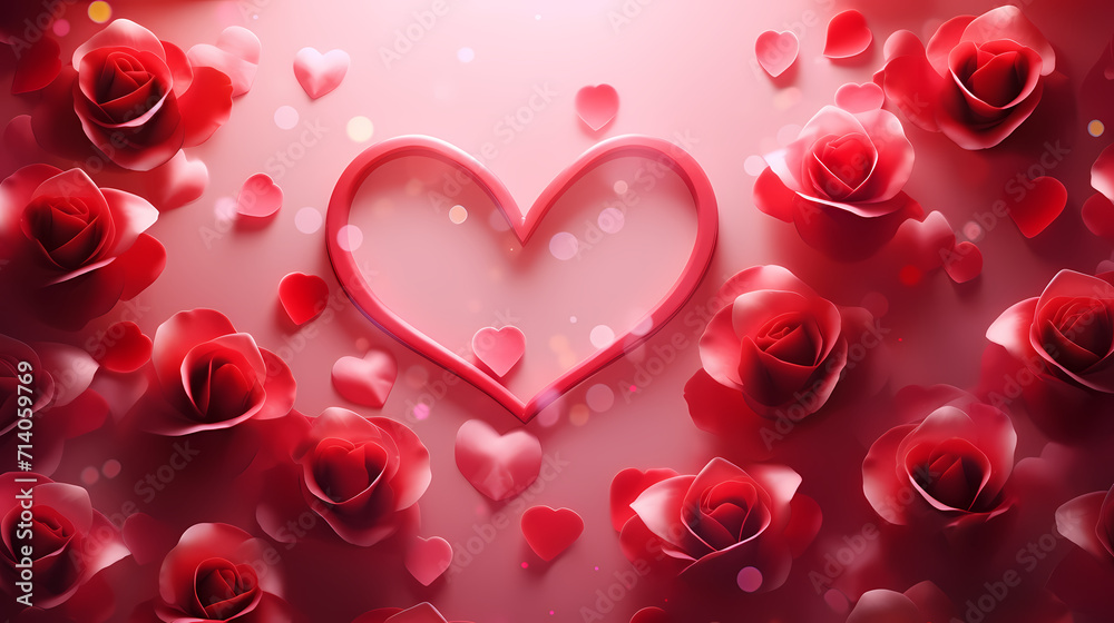 Valentine's Day background with hearts, love and romance background Valentine's Day background with hearts, love and romance background