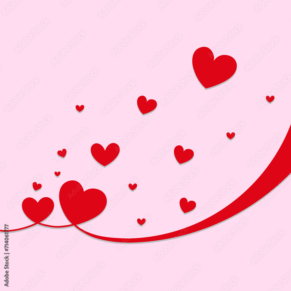 Valentines day background with heart pattern . Vector illustration. Wallpaper, flyers, invitation, posters, brochure, banners.