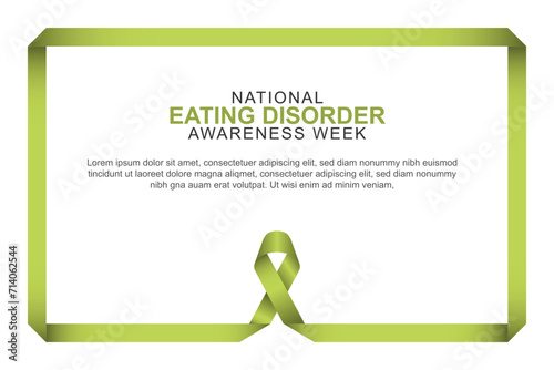 National Eating Disorder Awareness Week background.