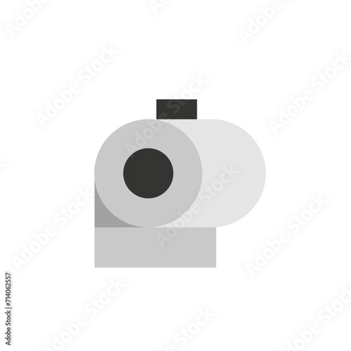 Roll tissue paper in flat style. vector icon illustration.