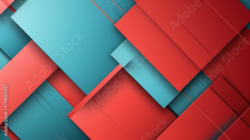 Red and Cyan abstract background vector presentation design. PowerPoint and Business background.