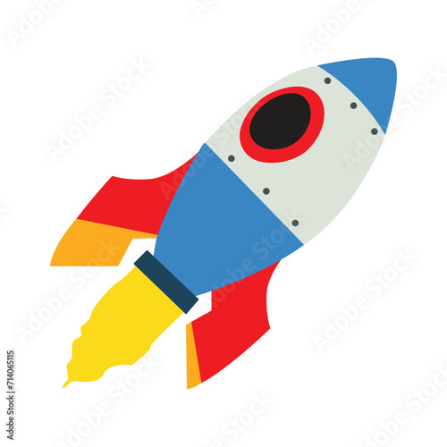 Rocket emoji vector illustration