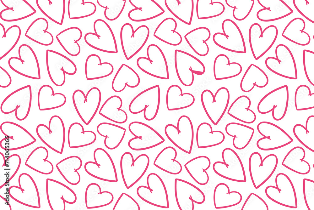 Vector love heart pattern, vector hand drawn Valentine's Day pattern, Valentine's Day background. Vector love heart pattern, vector hand drawn Valentine's Day pattern, Valentine's Day background.