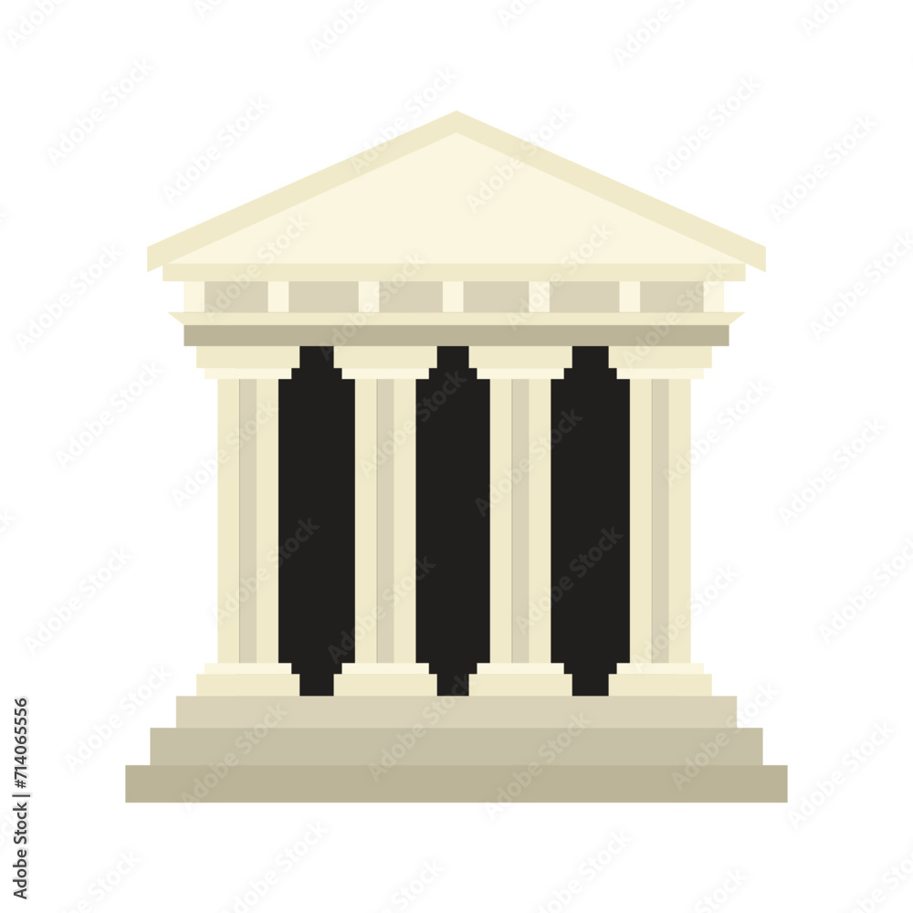Classical Building emoji vector illustration stock exchange town hall courthouse