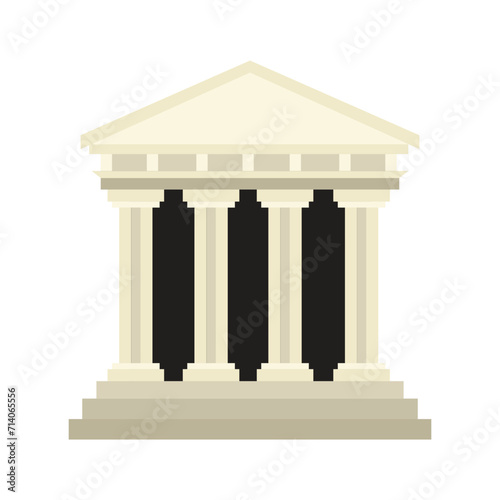 Classical Building emoji vector illustration stock exchange town hall courthouse