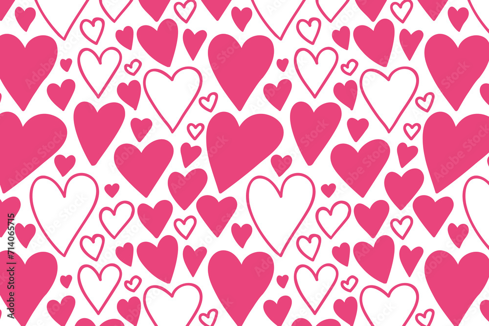 Vector love heart pattern, vector hand drawn Valentine's Day pattern, Valentine's Day background. Vector love heart pattern, vector hand drawn Valentine's Day pattern, Valentine's Day background.