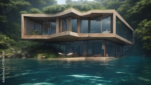 Home in Ocean Background Very cool