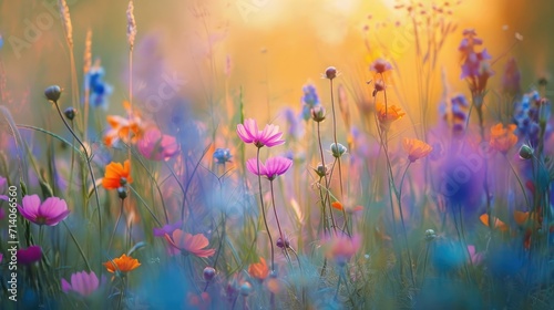 Whimsical Wildflowers- Natural Beauty of Untamed Blooms in a Field of Wildflowers