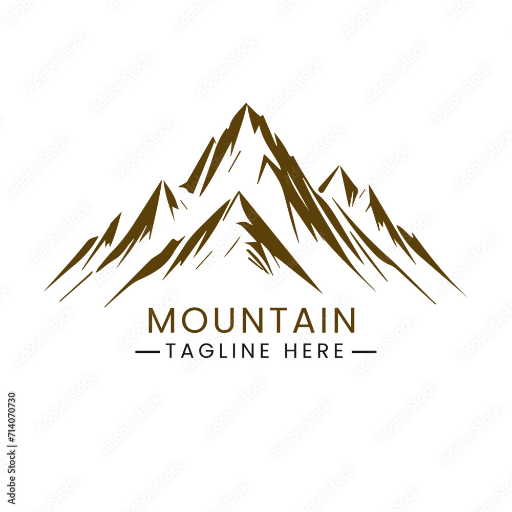 mountain logo design vector