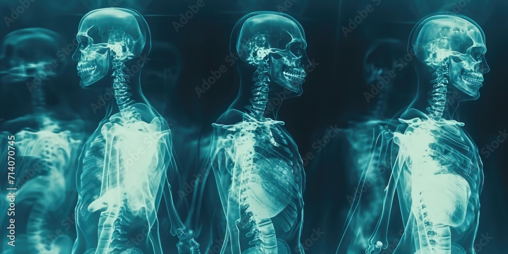 detailed anatomical structures revealed through MRI technology - obrazy, fototapety, plakaty 