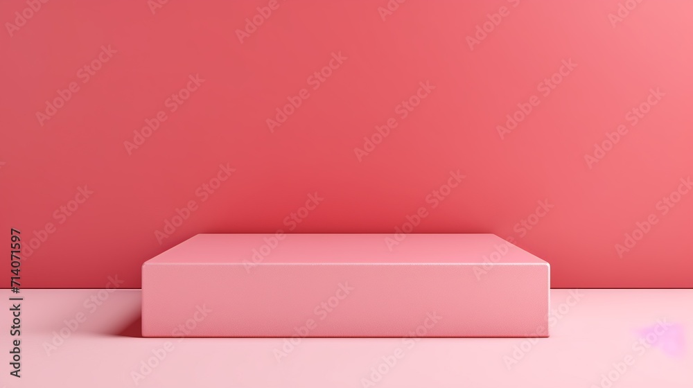 Elevate your cosmetic beauty and fashion banner concept with a pink podium, forming a minimal product display pedestal in an empty studio scene. Generative Ai Elevate your cosmetic beauty and fashion banner concept with a pink podium, forming a minimal product display pedestal in an empty studio scene. Generative Ai