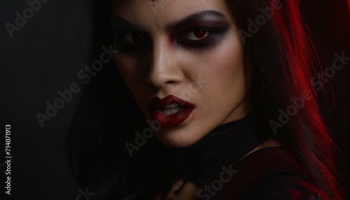 Evil gothic vampire woman