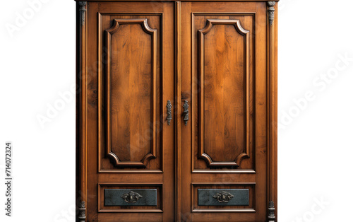 Closet of Wood and Metal on Transparent Background