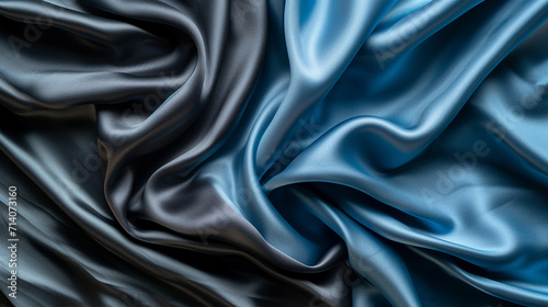 Sky Blue and Charcoal Gray silk background