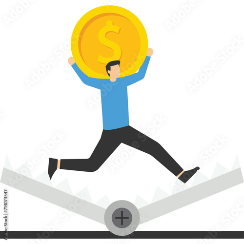 Business people caught in the money trap, Vector illustration design


