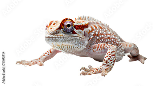 Close-Up of Lizard on White Background