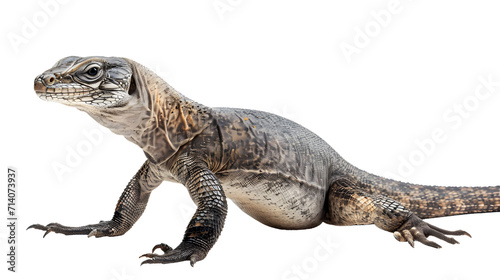Close Up of Lizard on White Background, Detailed Image of a Reptile in Its Natural Environment