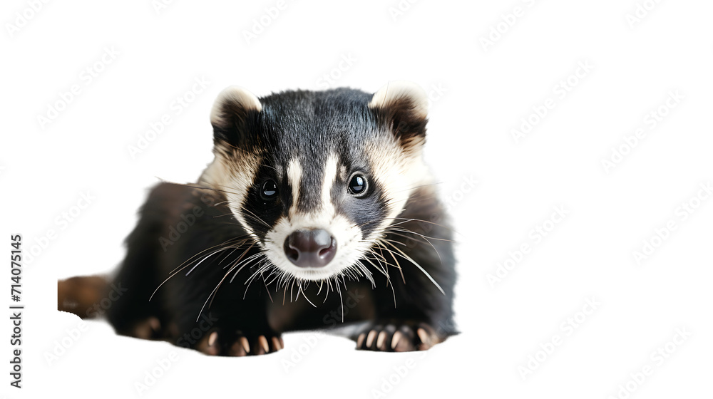 Small Animal With Black and White Face, A Charming Portrait of a Delightful Creature Small Animal With Black and White Face, A Charming Portrait of a Delightful Creature