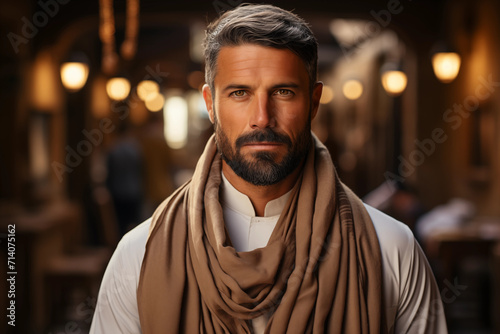 Handsome man in a traditional clothes from Arabia