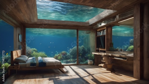 Home in Ocean Background Very cool
