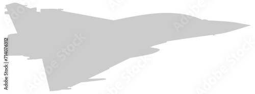 Fototapeta Naklejka Na Ścianę i Meble -  Silhouette of the Jet Fighter, Fighter aircraft are military aircraft designed primarily for air-to-air combat. Format PNG
