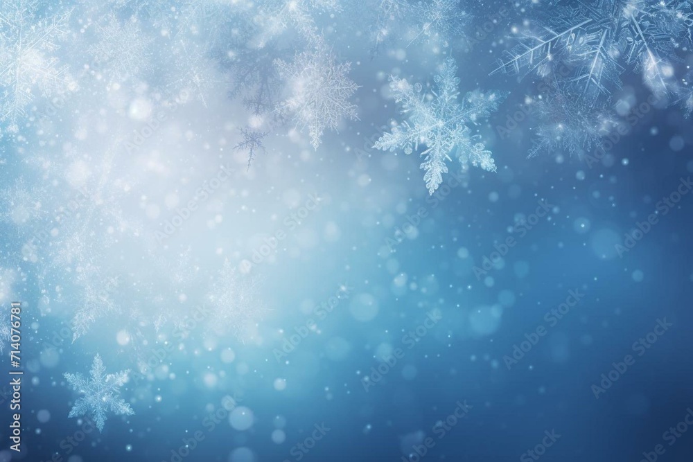 Stunning winter-themed background featuring a frosty snowflake. Perfect for the holiday season. Generative AI