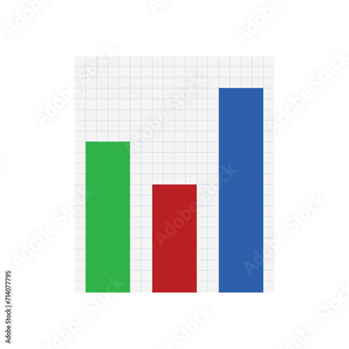 Bar Chart Data emoji vector flat design