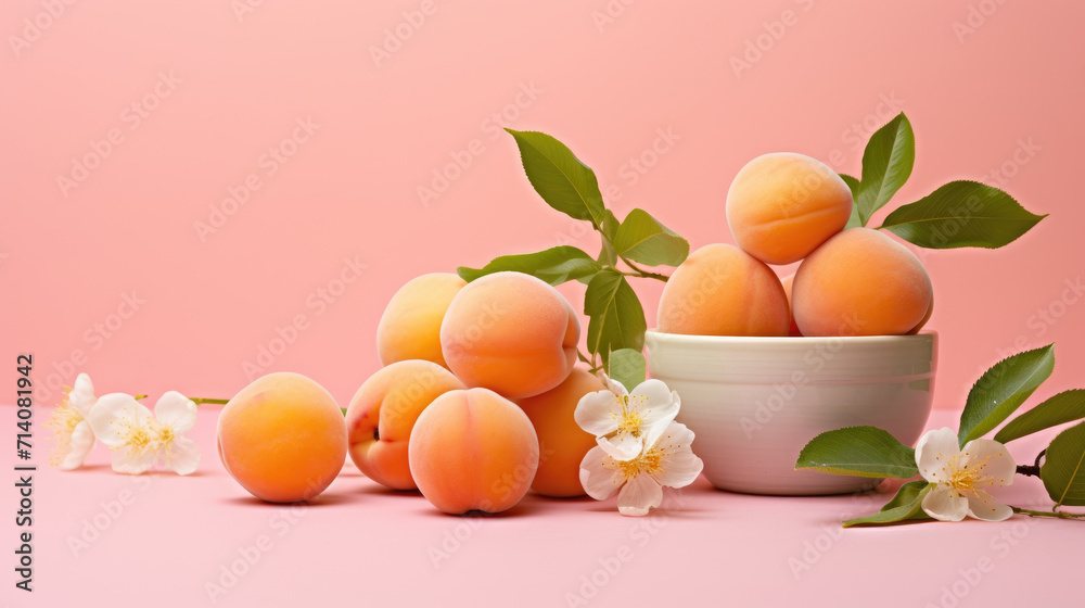 Apricots in and around the bowl Apricots in and around the bowl