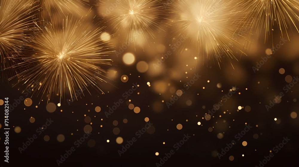 Fototapeta premium Fireworks background for celebration, holiday celebration concept