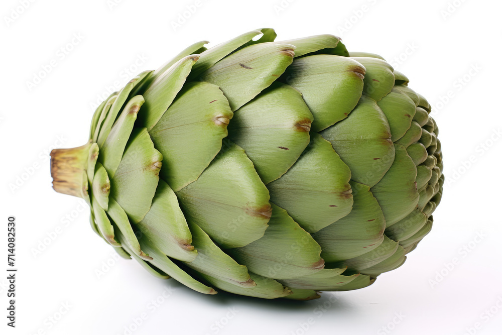 Fototapeta premium Artichoke vegetable, white isolated background