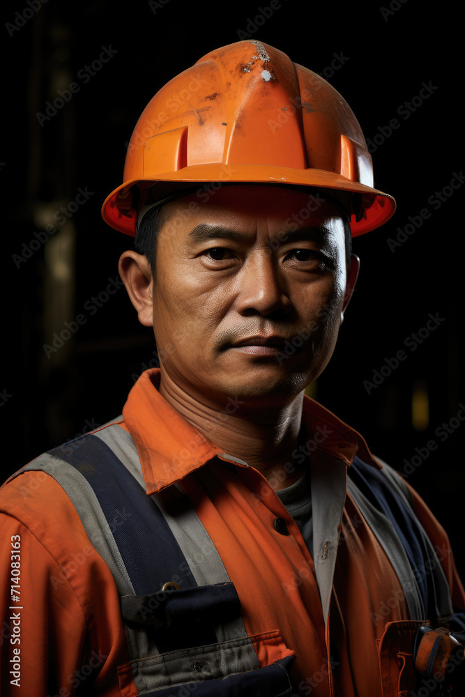Asian worker man portrait Asian worker man portrait