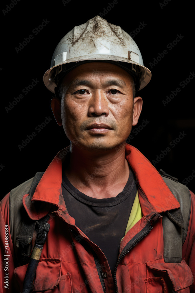Asian worker man portrait Asian worker man portrait