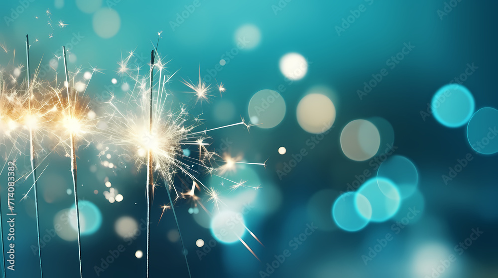 Fototapeta premium Fireworks background for celebration, holiday celebration concept