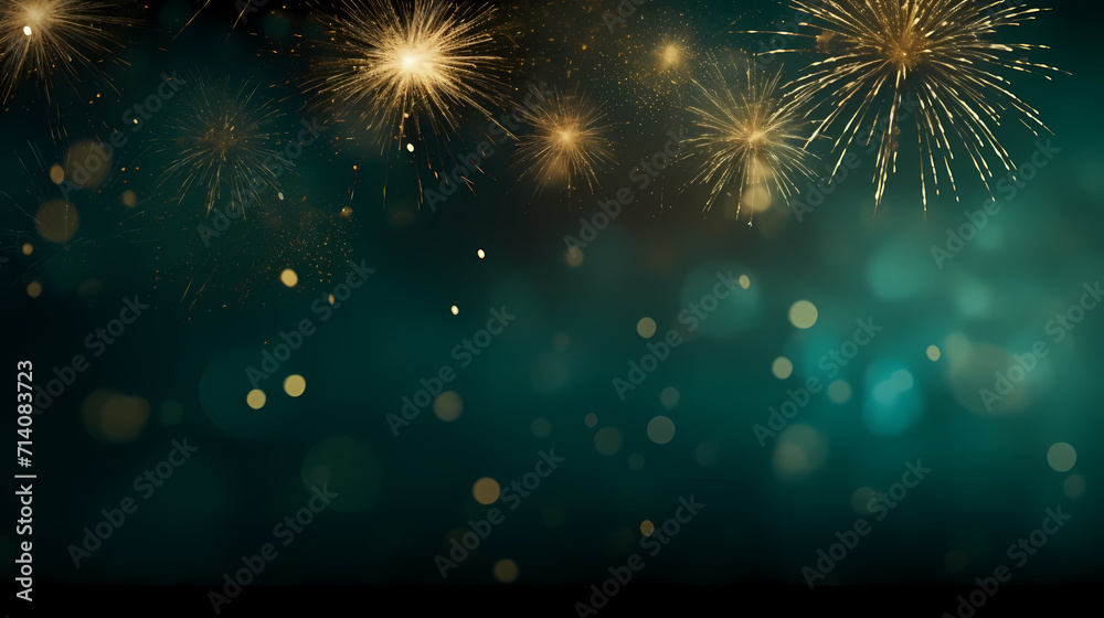 Obraz premium Fireworks background for celebration, holiday celebration concept