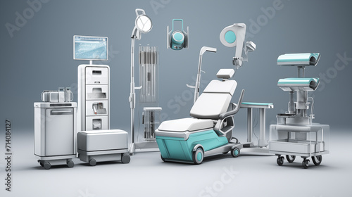 The sculp body treatment machine, cabinet in the cosmetology, beauty center, clinic, salon. Cosmetology devices photo