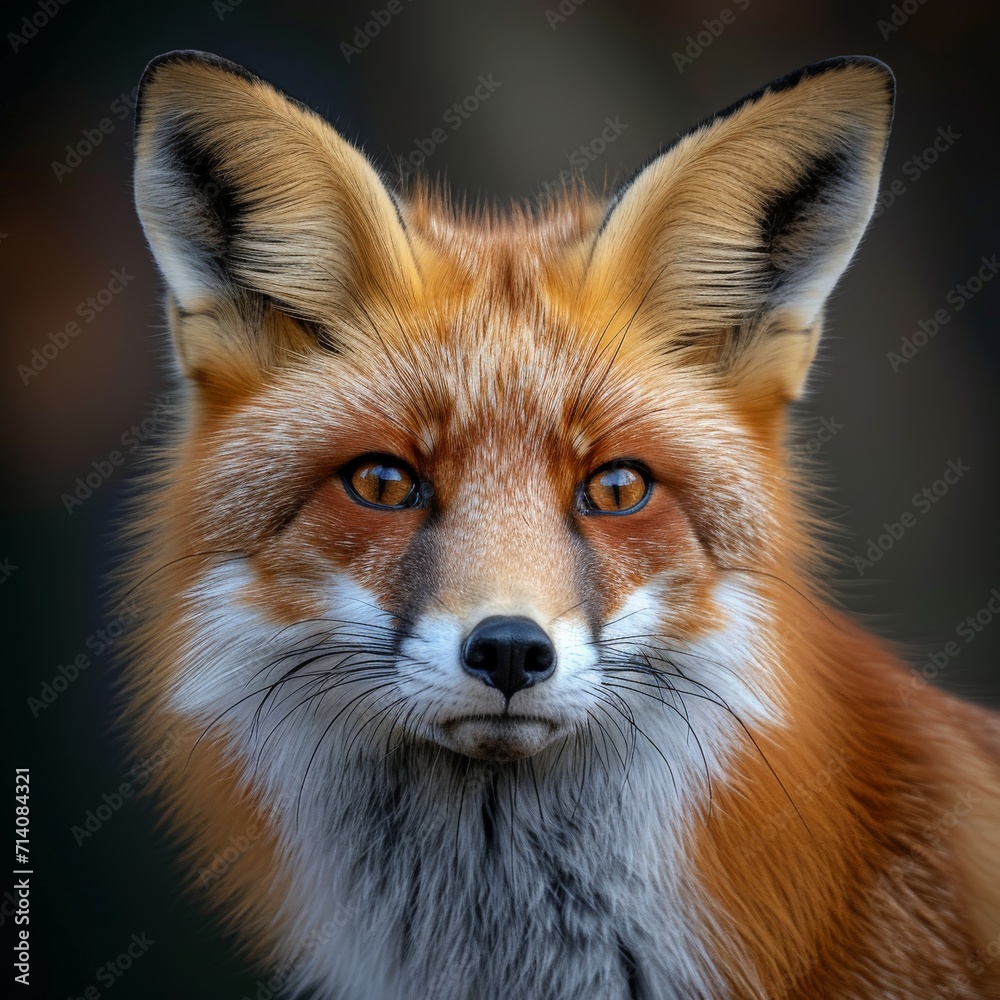 Close Up of a Red Foxs Face