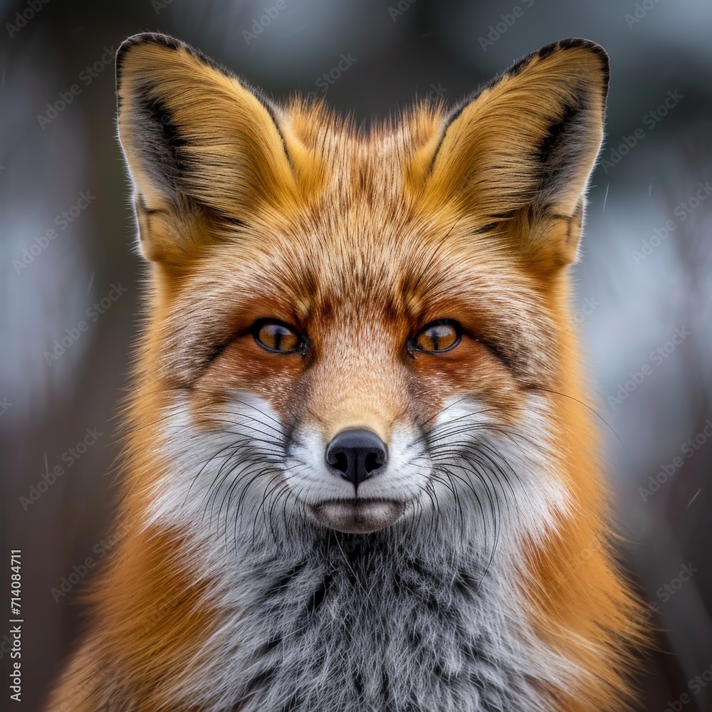 Close Up of a Red Foxs Face