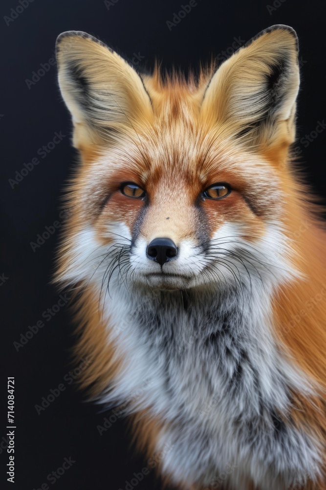 Close Up of a Red Foxs Face