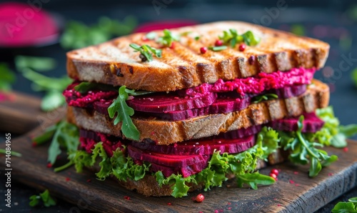 beetroot sandwich health vegetarian vegetarian beetroot sandwich healthy iet aas photo